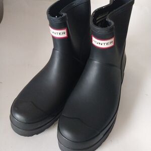 Hunter Black Ankle Boots